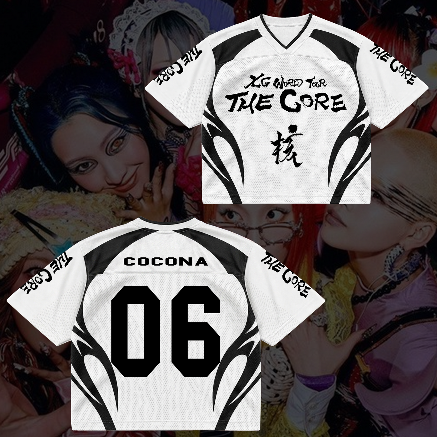 Fierce XG The Core World Tour Mixed Mesh Jersey Cool Gift for Fans