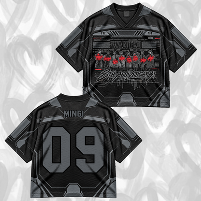 ATEEZ Golden Hour 8th Anniversary Streetwear Wanted Mixed Mesh Jersey Gift For Fans