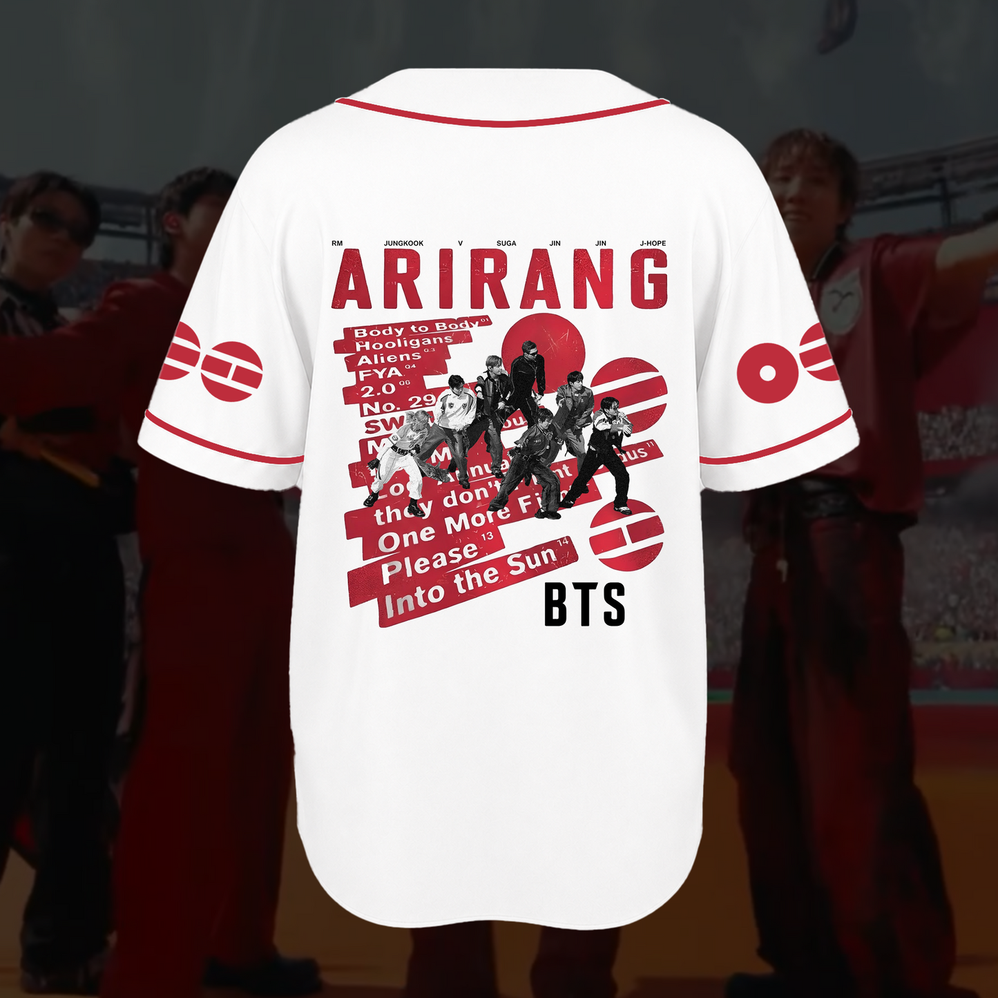 Arirang Tour Tracklist BTS Baseball Jersey Gift For Fans