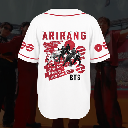 Arirang Tour Tracklist BTS Baseball Jersey Gift For Fans