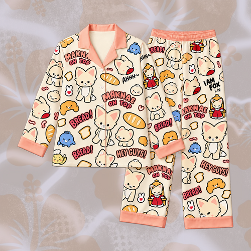 Sweet Stray Kids Club I.N FoxI.Ny Mascot Pastel Doodle Pajama Set For Stay