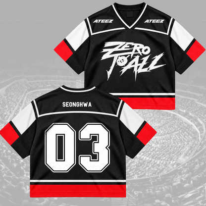 Electric ATEEZ Zero To All World Tour Mix Mesh Jersey For Atiny