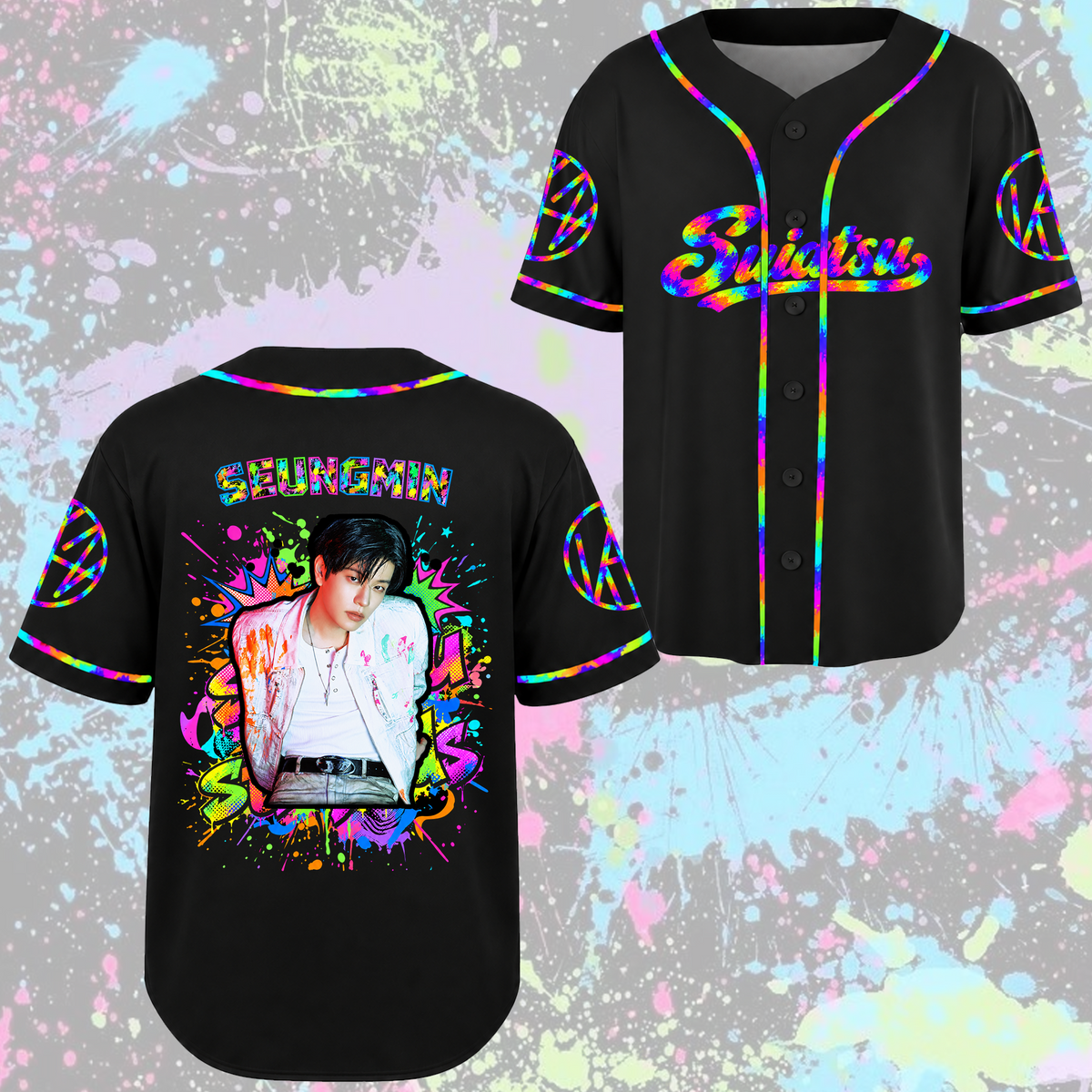 Stray Kids Run It World Tour Baseball-Trikot Edgy Streetwear Geschenk für Fans