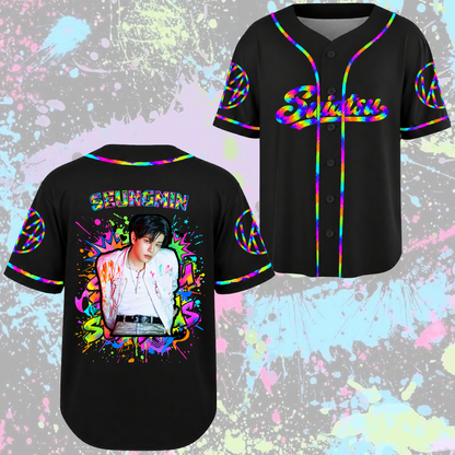 Stray Kids Run It World Tour Baseball-Trikot Edgy Streetwear Geschenk für Fans