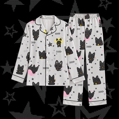 Lovely ATEEZ Club San Byeolmon Mascot Pastel Coquette Short Pajama Set For Atiny