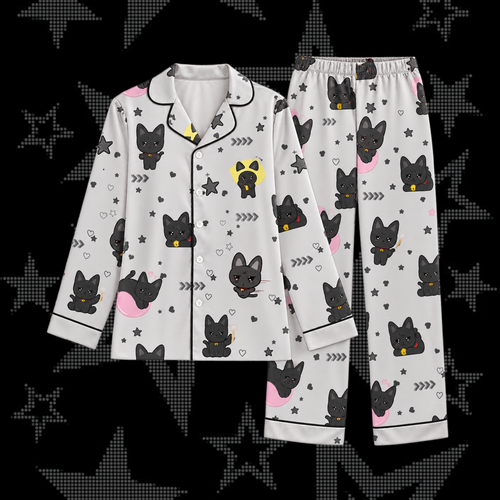 Lovely ATEEZ Club San Byeolmon Mascot Pastel Coquette Short Pajama Set For Atiny