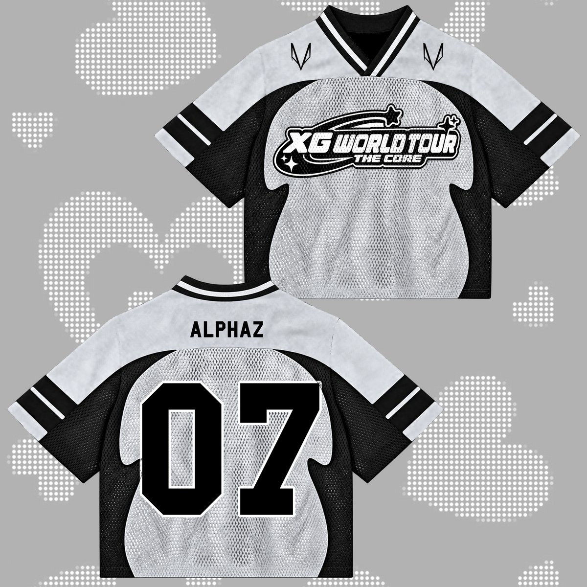 Fierce XG The Core World Tour Mixed-Mesh-Trikot cooles Geschenk für Fans