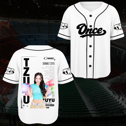 Electric Spotlight T.W.I.C.E. Club Spotless Sporty Baseball Jersey For Once