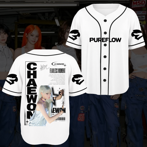 Chronicles LE SSERAFIM Pureflow World Tour Baseball Jersey Fan Edition