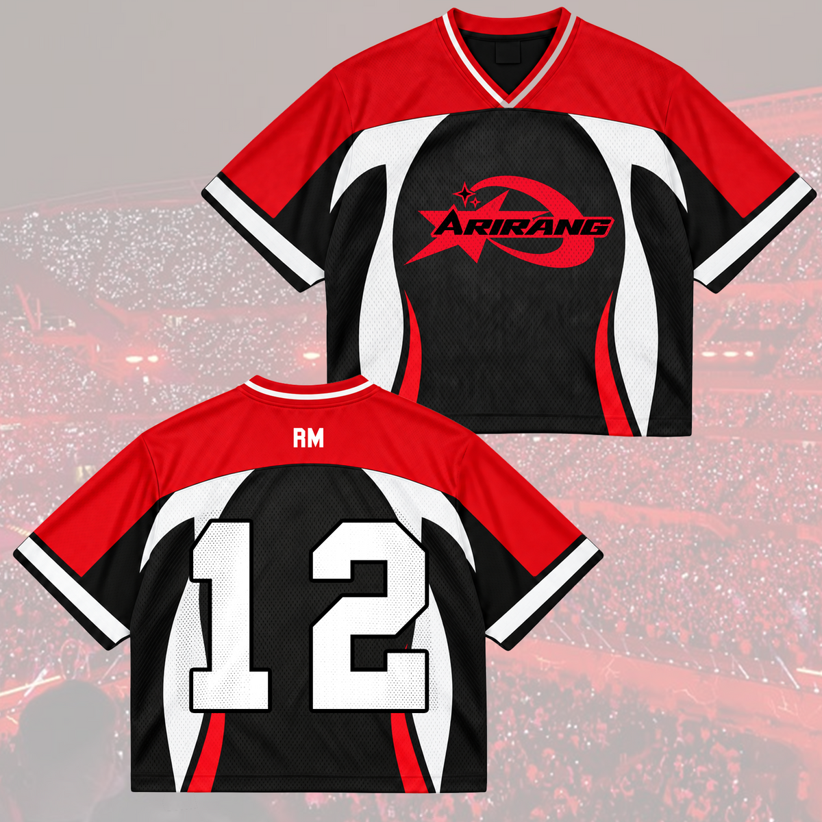 Vivid Arirang Army Club All Members Cyber Grunge Mixed Mesh Jersey For Fans