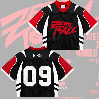 Savage ATEEZ Zero To All World Tour Mixed Mesh Jersey For Atiny