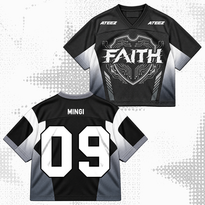 ATEEZ Golden Hour Part 6 Cyberpunk Faith Mixed Mesh Jersey Gift For Fans