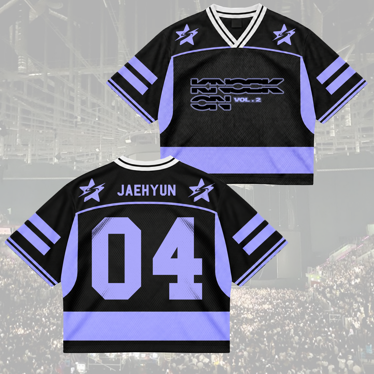 Fierce Knock On Onedoor Club All Members Cyber Grunge Mixed Mesh Jersey For Onedoor
