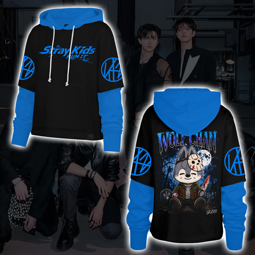 Spooky Stray Kids Wolf Chan Shortstop Hoodie Halloween Gift for Fans