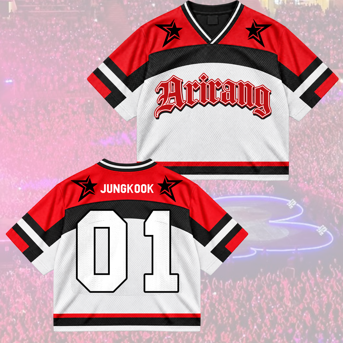 Untamed Arirang Army Club All Members Varsity Athletic Mixed Mesh Jersey For Fans