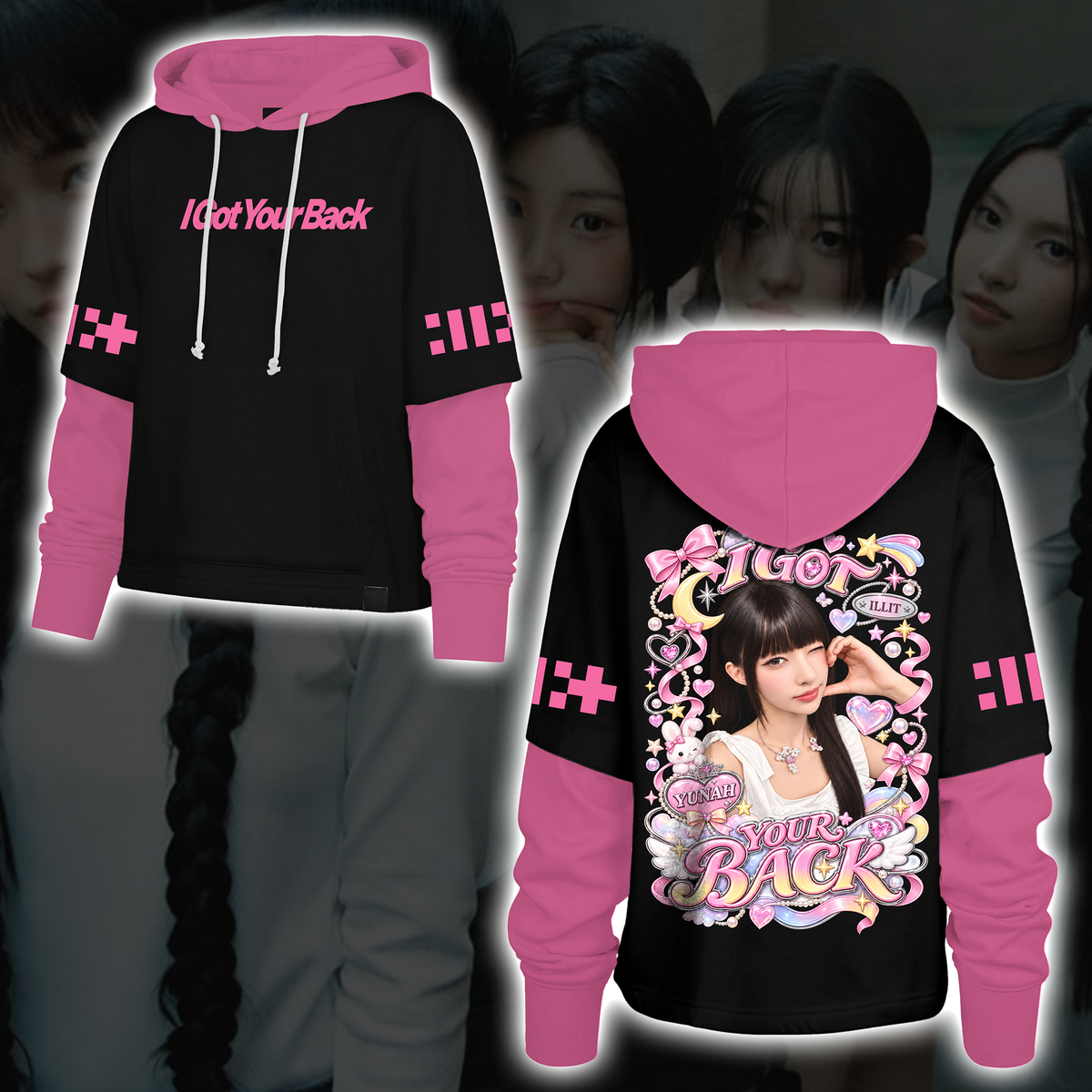 Traumhafter Choom Tour Babymonster Moon Dark Aesthetic Shortstop Kapuzenpullover Halloween-Geschenk für Fans