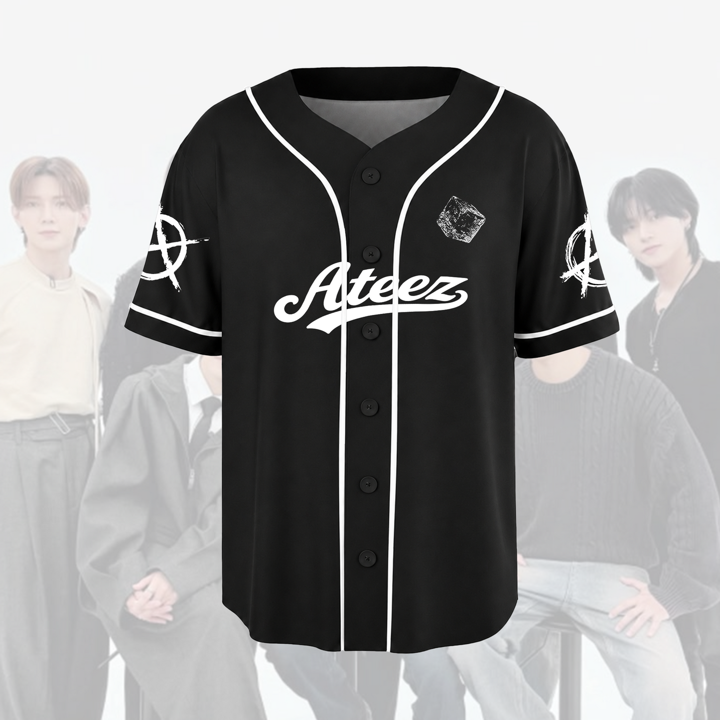 Ateez BAD Golden Hour Streetwear Baseball Jersey Gift for Fans
