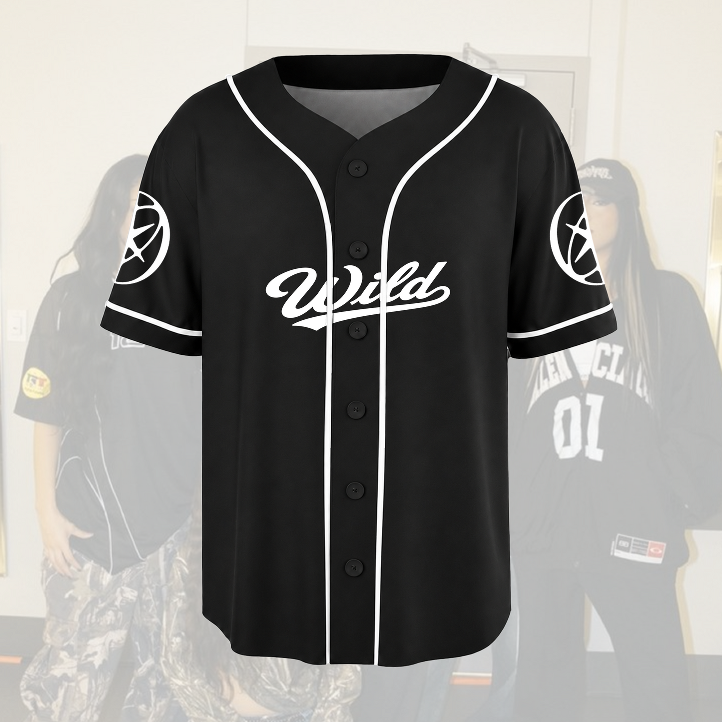KATSEYE The Wildworld Tour Silhouette Baseball Jersey Streetwear Merch Gift For Fans