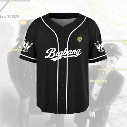 BIGBANG Piano Keys Kpop Streetwear Baseball Jersey Fan Edition