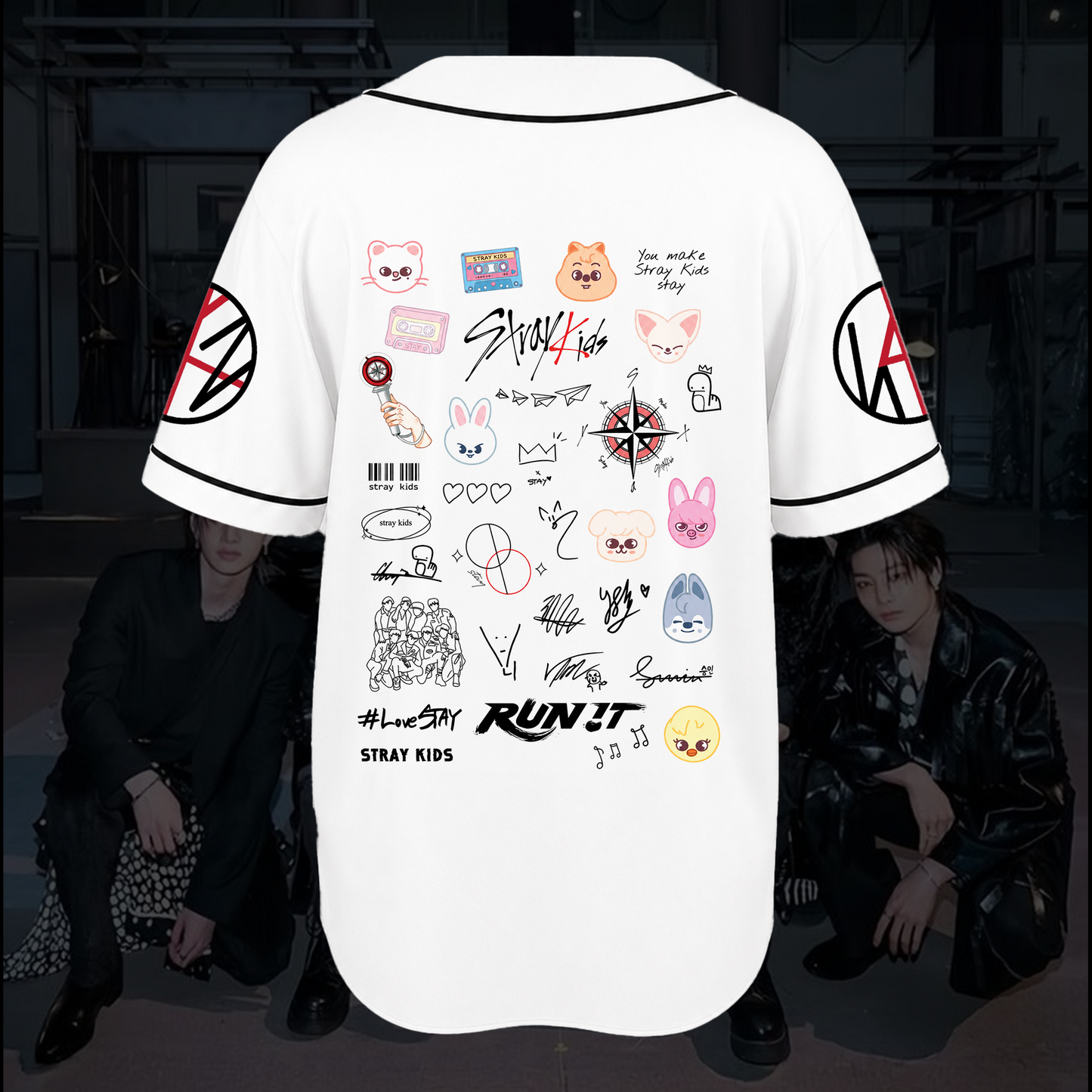 Ready Run It Stray kids World Tour Skzoo Baseball Jersey Gift For Stays