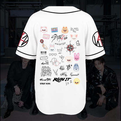Ready Run It Stray kids World Tour Skzoo Baseball Jersey Gift For Stays