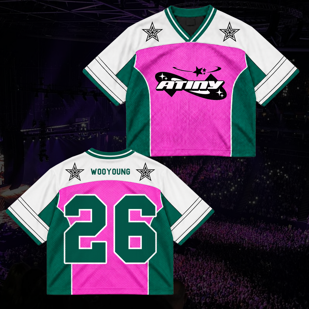 Epic BAD Tinys Club All Members Cyber Grunge Mixed Mesh Jersey For Atiny