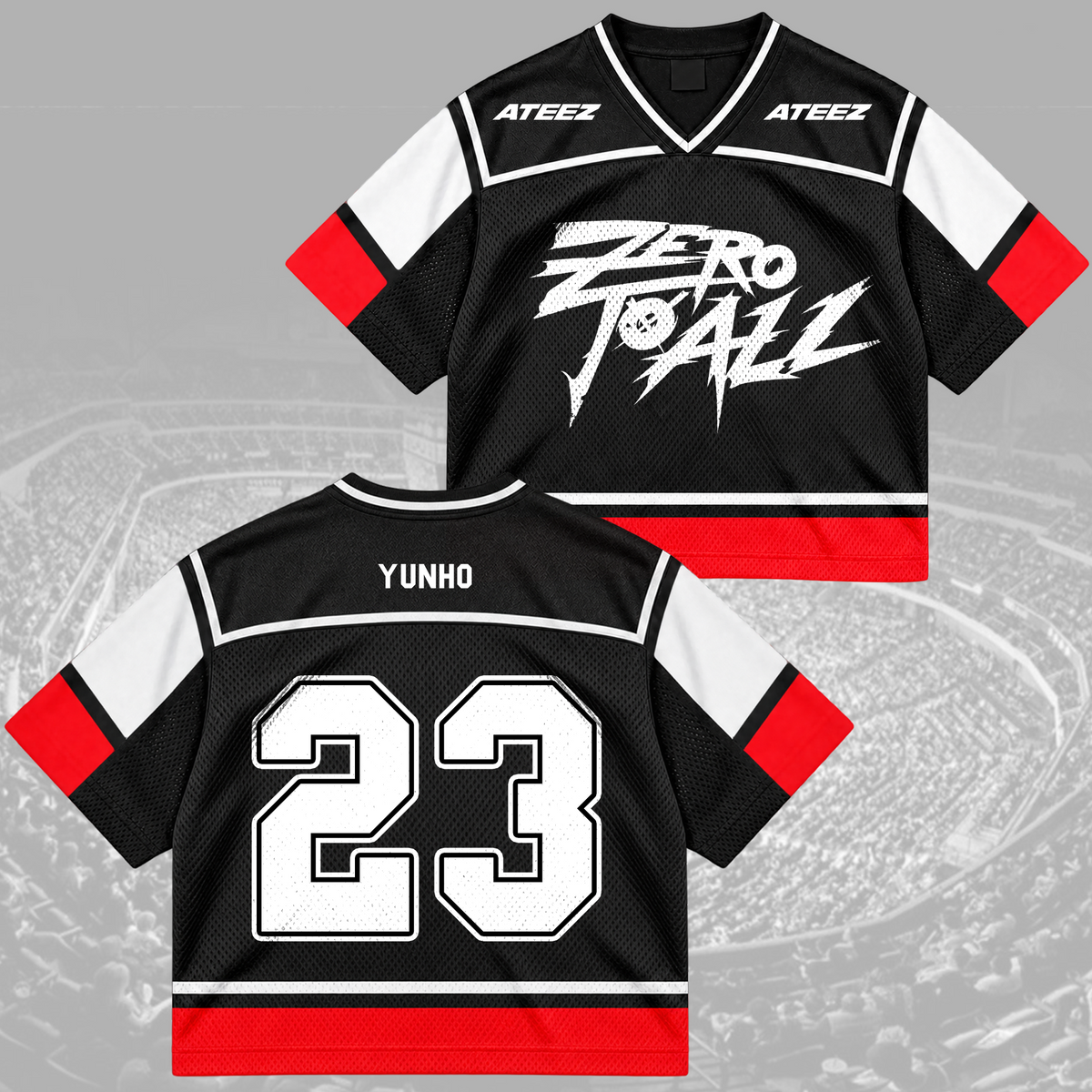 Electric ATEEZ Zero To All World Tour Mix Mesh Jersey For Atiny