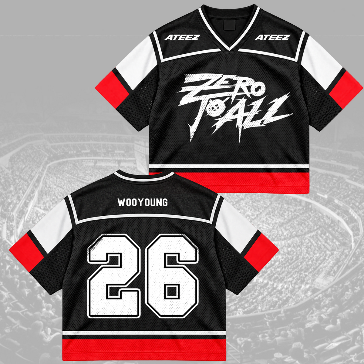 Electric ATEEZ Zero To All World Tour Mix Mesh Jersey For Atiny