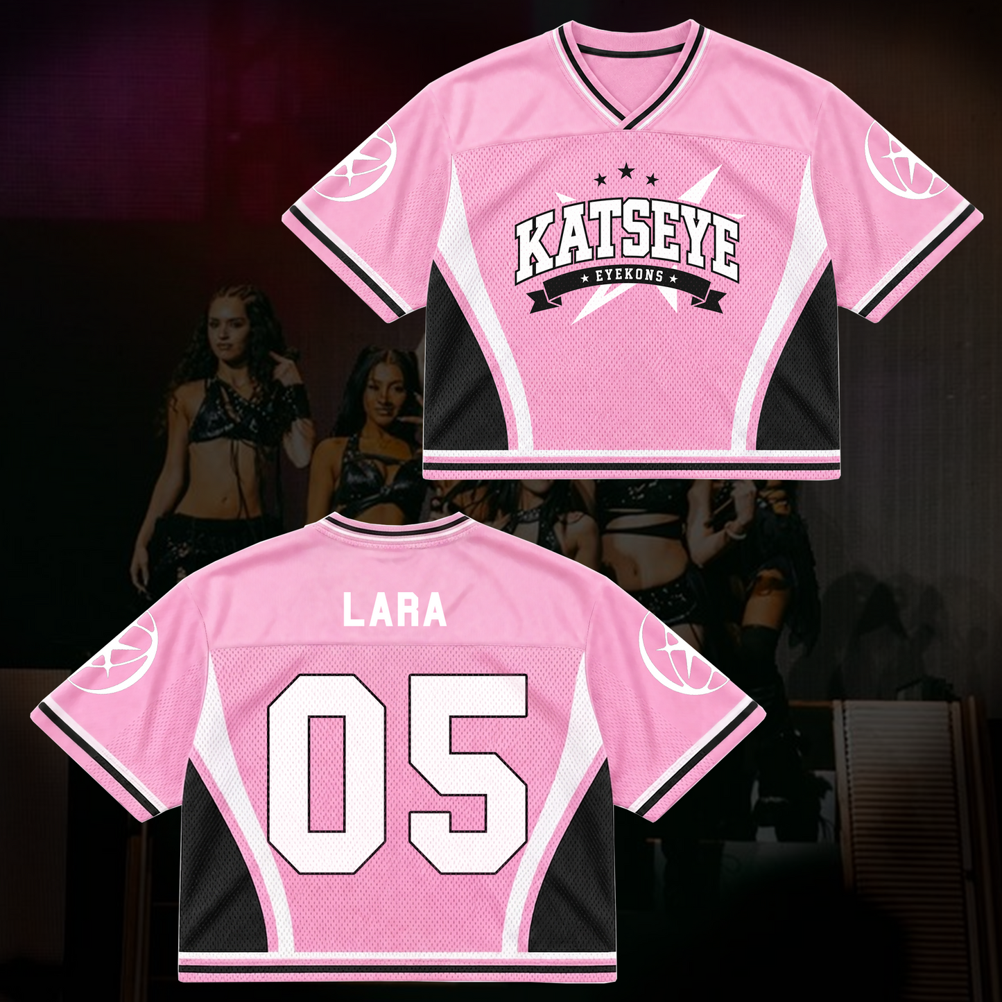 Celestial Katseye Wildworld Tour Mixed Mesh Jersey Top Gift For Fans