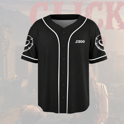 Retro Jisoo Click Solo Purple Baseball Jersey BLACKPINK Concert Outfit
