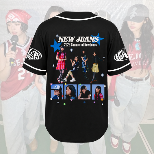 Vintage NewJeans Summer 2026 Baseball Jersey Retro Fan Merch