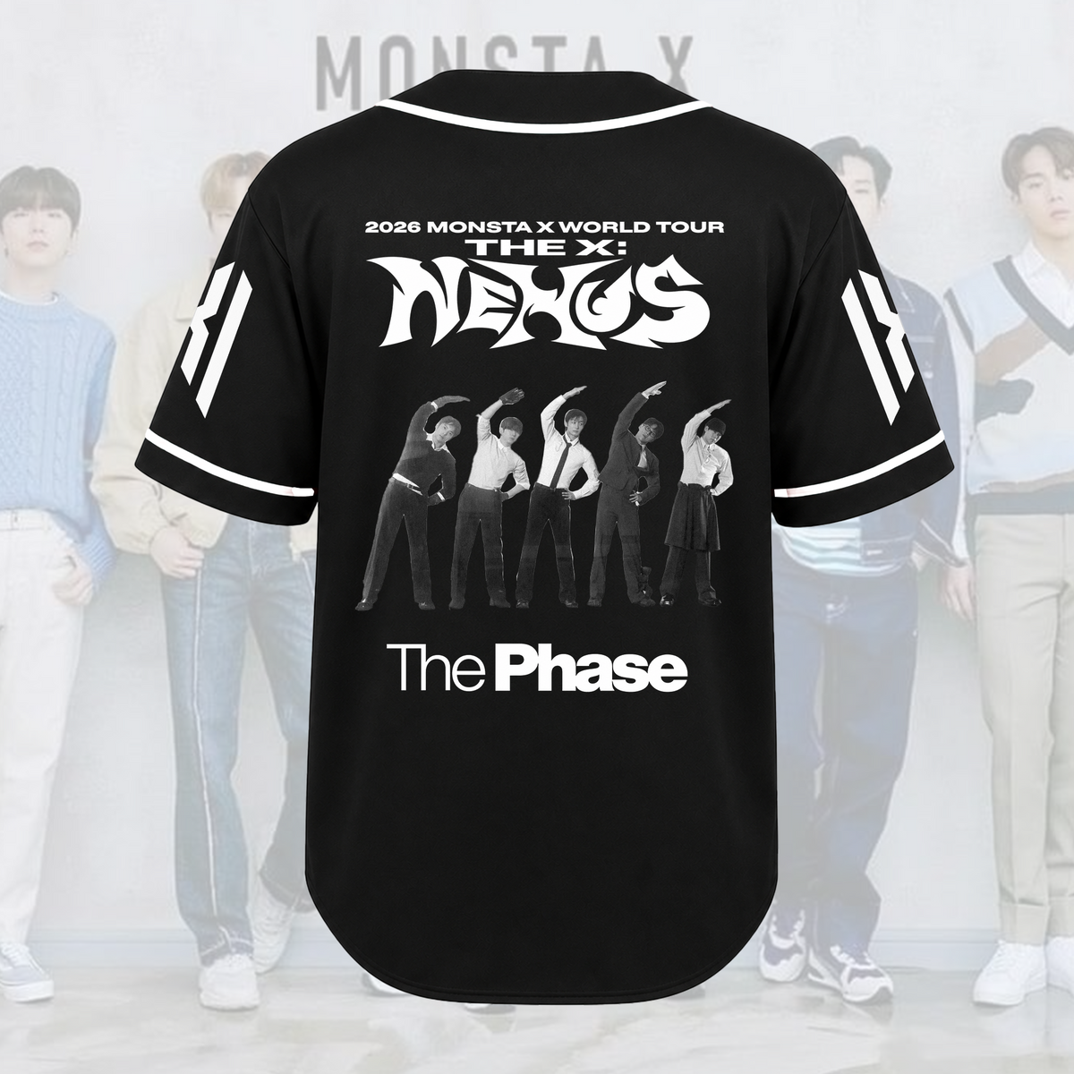 Monsta X The Phase Album Baseball-Trikot Geschenk für Fans