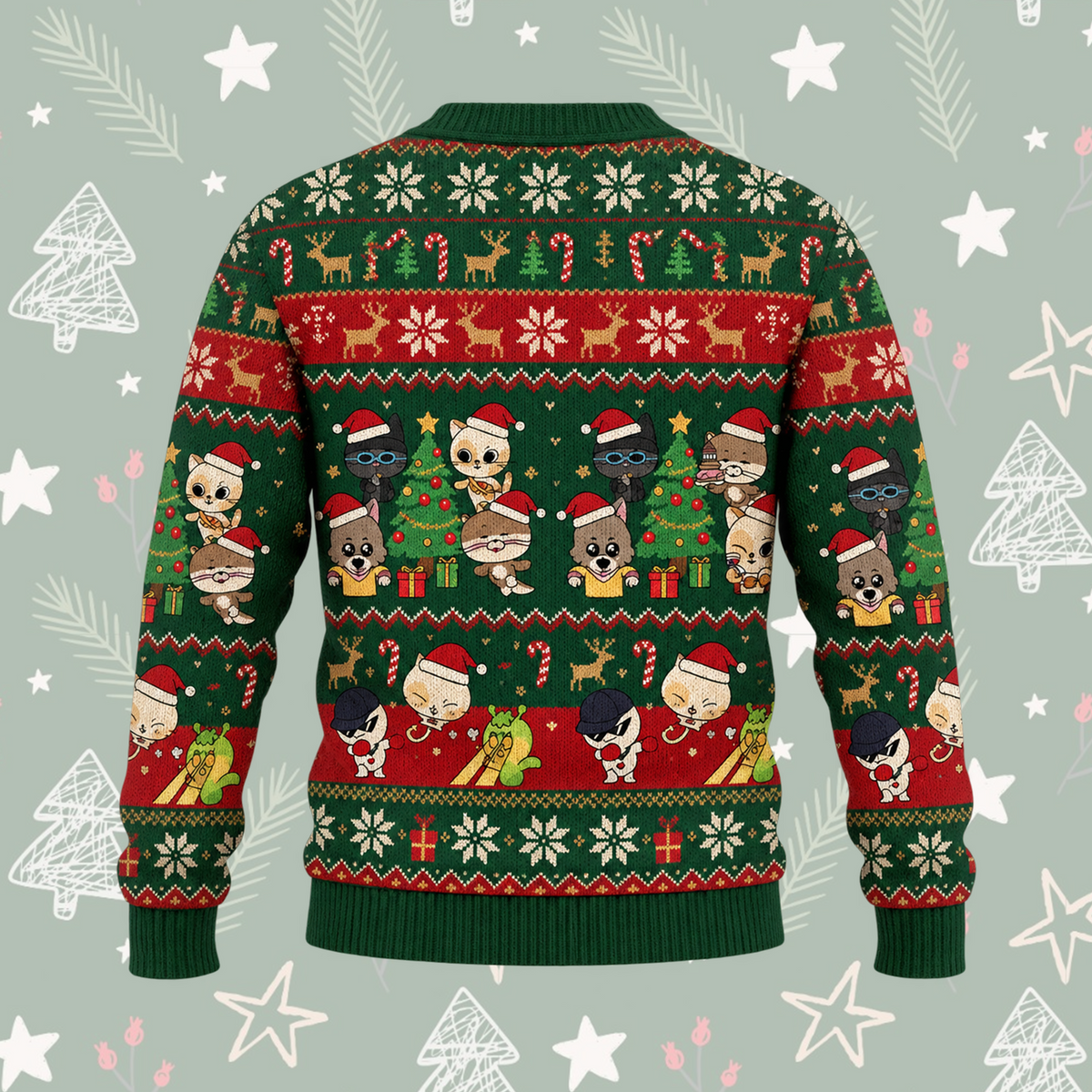 Festive BOYNEXTDOOR  Christmas Knitted Cardigan For Onedoor