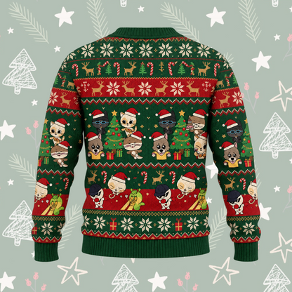 Festive BOYNEXTDOOR  Christmas Knitted Cardigan For Onedoor
