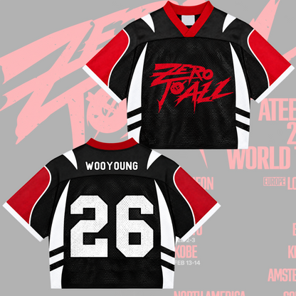 Savage ATEEZ Zero To All World Tour Mixed Mesh Jersey For Atiny