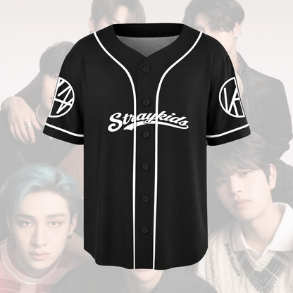 Stray Kids Run It Tour Symbol Star Baseball Jersey Stay Edition