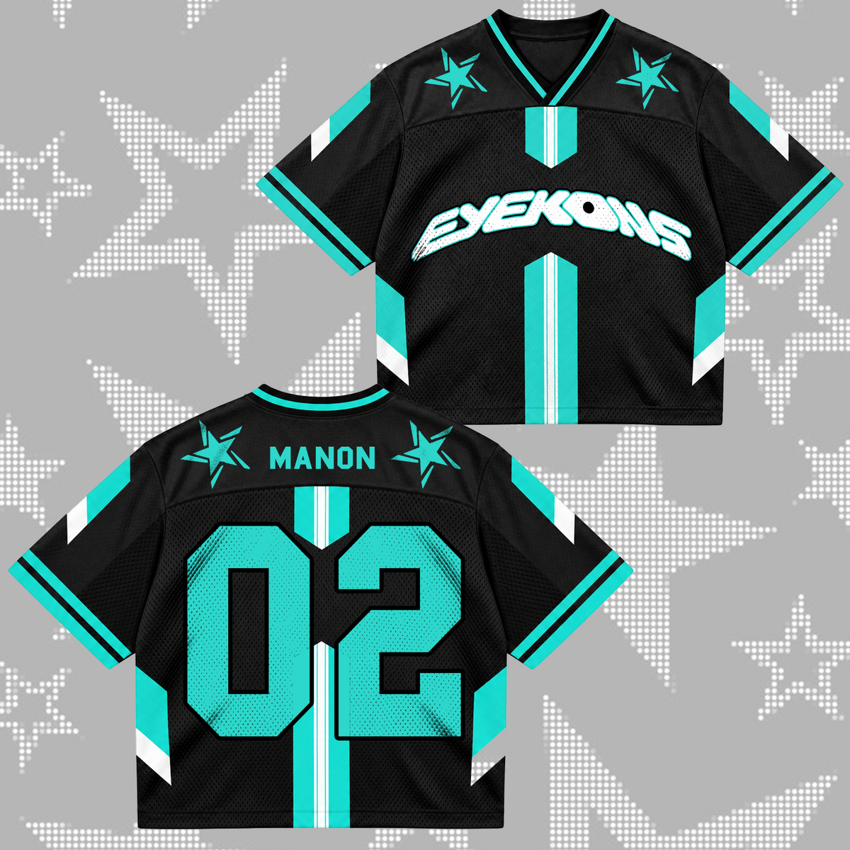 Vivid Animal Eyekons Club All Members Cyber Grunge Mixed Mesh Jersey For Eyekons