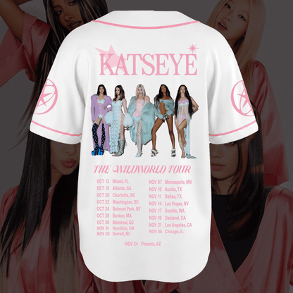 Katseye The WildWorld Tour Baseball Jersey Fan Edition