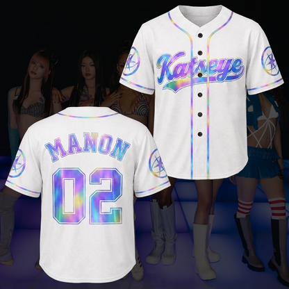 Holographic Katseye The Wildworld Tour Baseball Jersey Eyekon Gifts