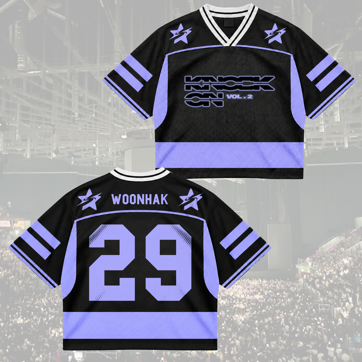Fierce Knock On Onedoor Club All Members Cyber Grunge Mixed Mesh Jersey For Onedoor