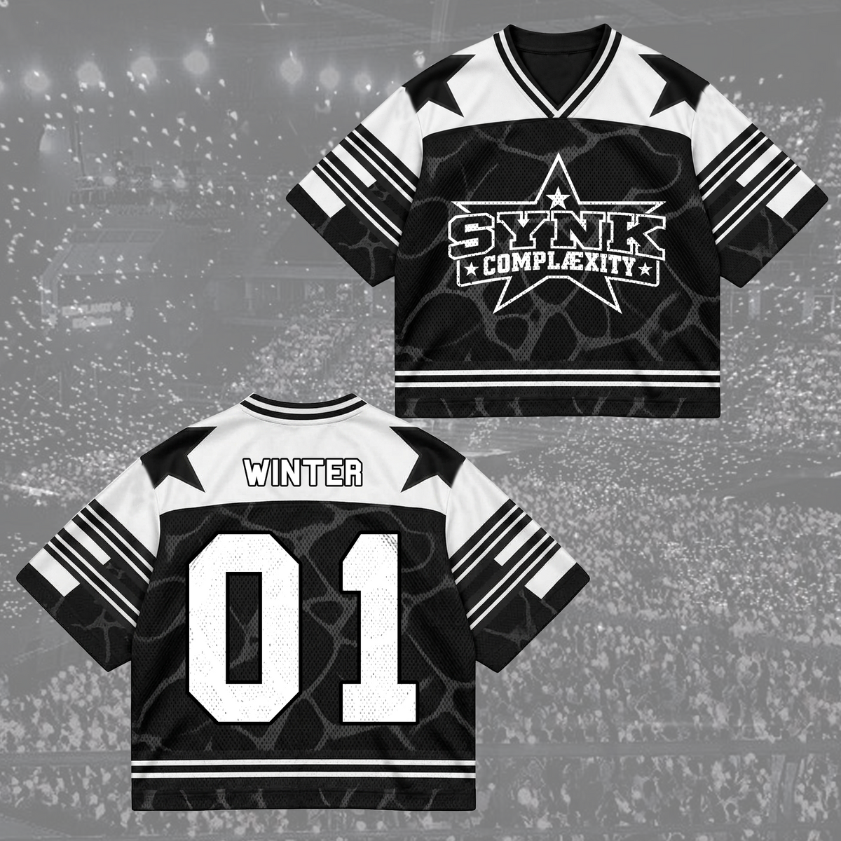 Electric Synk Complexity Space Club All Members Retro Streetwear Mixed Mesh Jersey For MYs