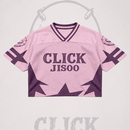 Chic Jisoo Click Album Mixed Mesh Jersey BLACKPINK Fan Gift for Blink
