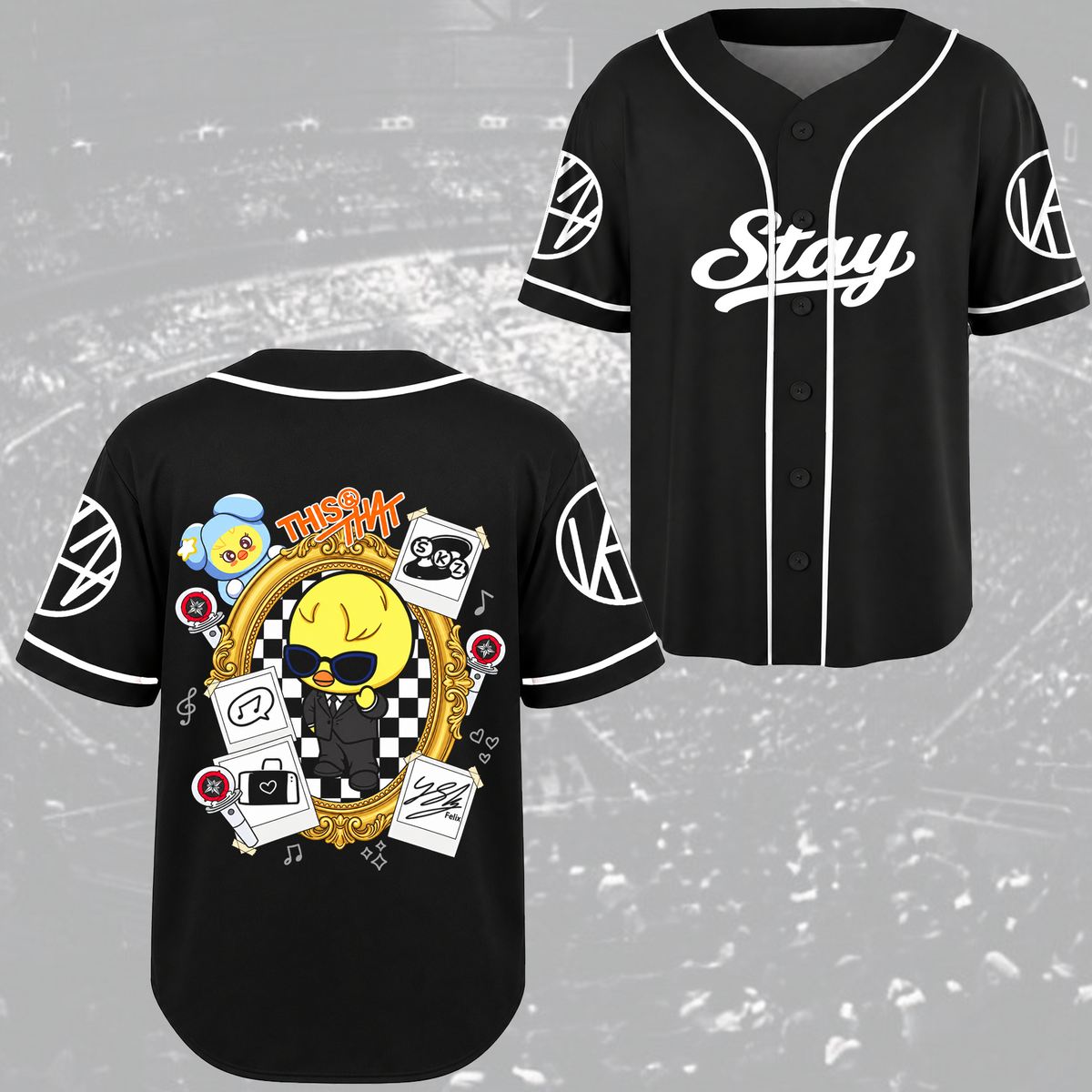 Adorable This & That Stray Kids Club Skzoo Streetwear Baseball Jersey For Stay