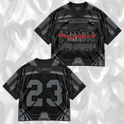ATEEZ Golden Hour 8th Anniversary Streetwear Wanted Mixed Mesh Jersey Gift For Fans