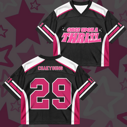 Vibrant TWICE Once Upon A Thr11l 11th Anniversary Cyber Grunge Mix Mesh Jersey For Once