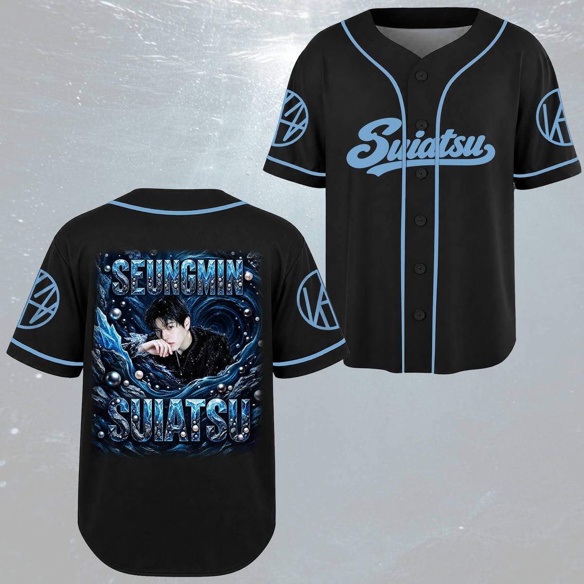Vivid Suiatsu S.T.R.A.Y.K.I.D.S. Deep Ocean Baseball Jersey For Stay