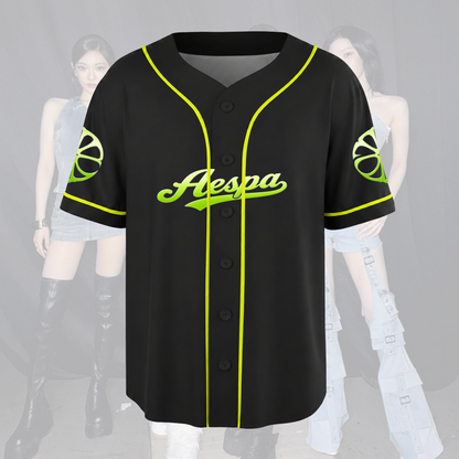Aespa Lemonade Baseball Jersey Kpop Concert Outfit Synk Hyper Line Merch Fan Gifts