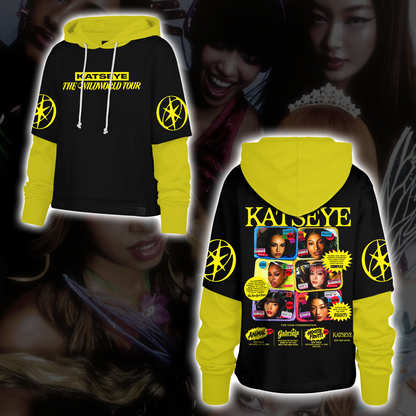 Katseye The Wildworld Tour Retro Streetwear Pop Punk Shortstop Hoodie Fanmerch