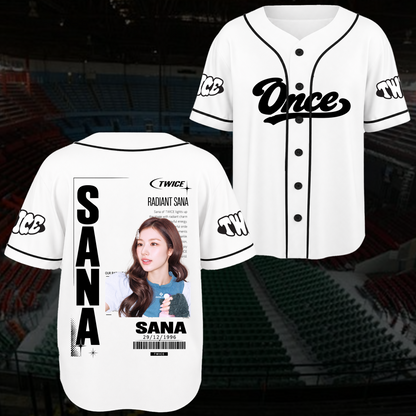 Electric Spotlight T.W.I.C.E. Club Spotless Sporty Baseball Jersey For Once