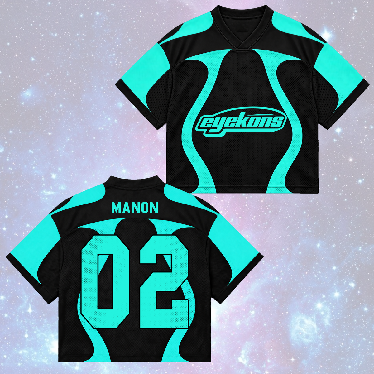 KATSEYE Wild Tour Sporty Purple Mixed Mesh Jersey für EYEKONS